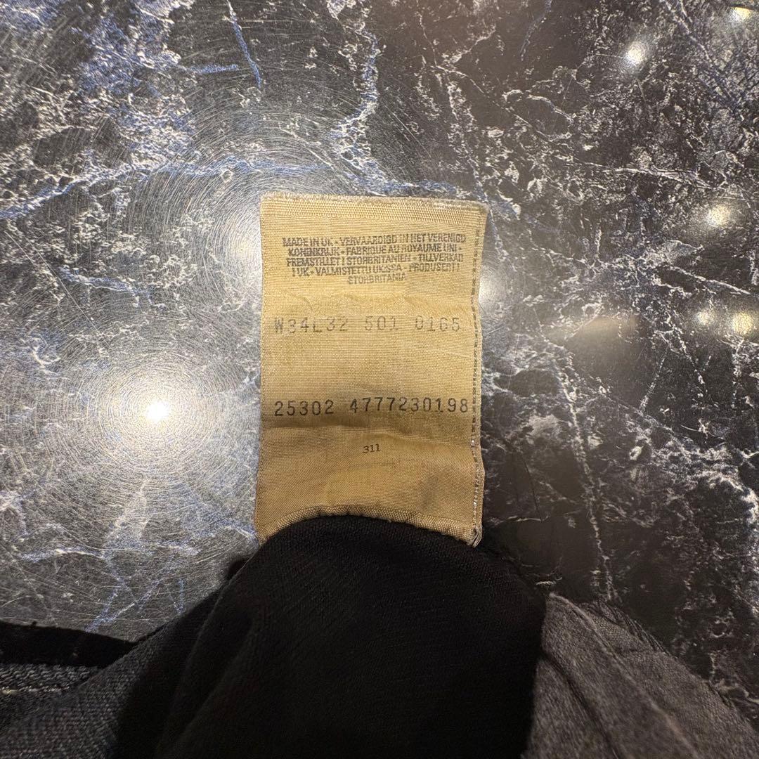 Levi's 501 90s UK イギリス後染めブラックデニム W34 L32