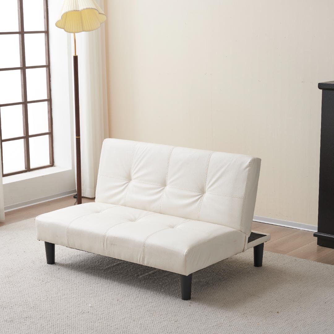 10%OFF！ソファベッド 1+2ソファ ベッド ロータイプ 3人用　WHITE