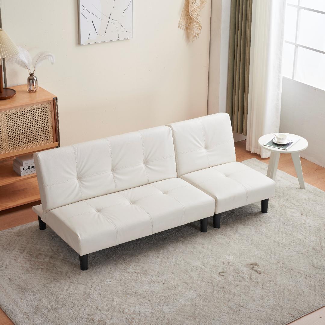 10%OFF！ソファベッド 1+2ソファ ベッド ロータイプ 3人用　WHITE