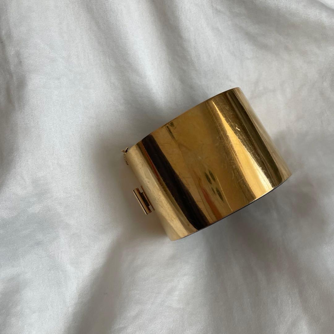 CELINE マンシェット バングル ゴールド セリーヌ ブレスレット S