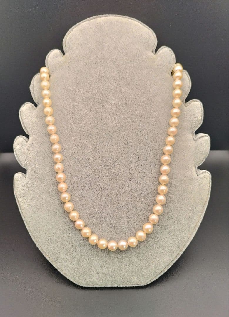 アコヤ真珠 大珠セミラウンド 9.2mm 87cm 99g silver ロング