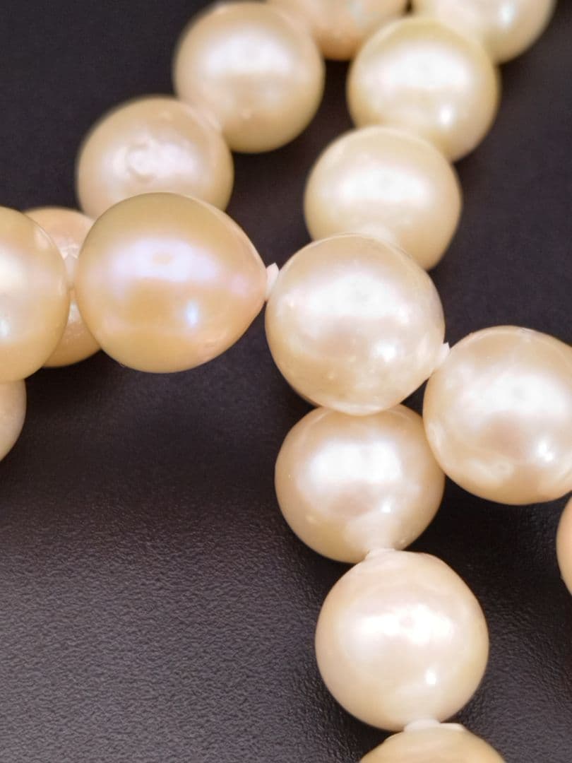 アコヤ真珠 大珠セミラウンド 9.2mm 87cm 99g silver ロング