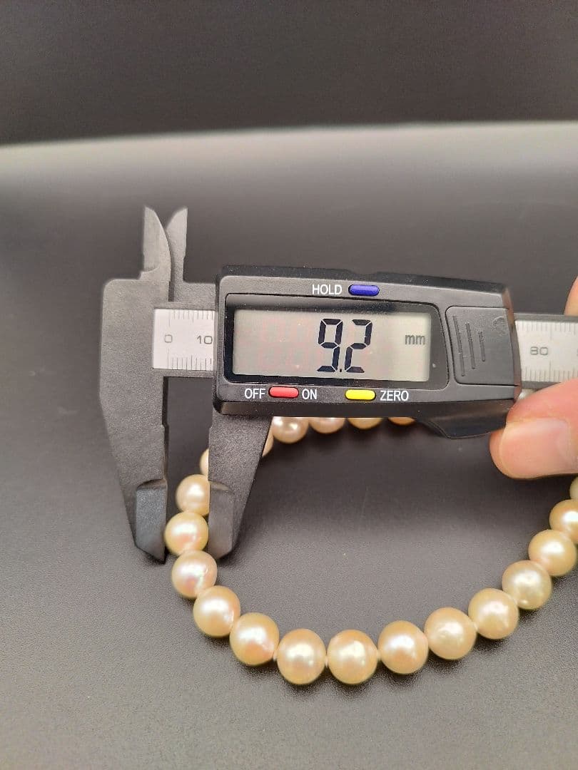 アコヤ真珠 大珠セミラウンド 9.2mm 87cm 99g silver ロング