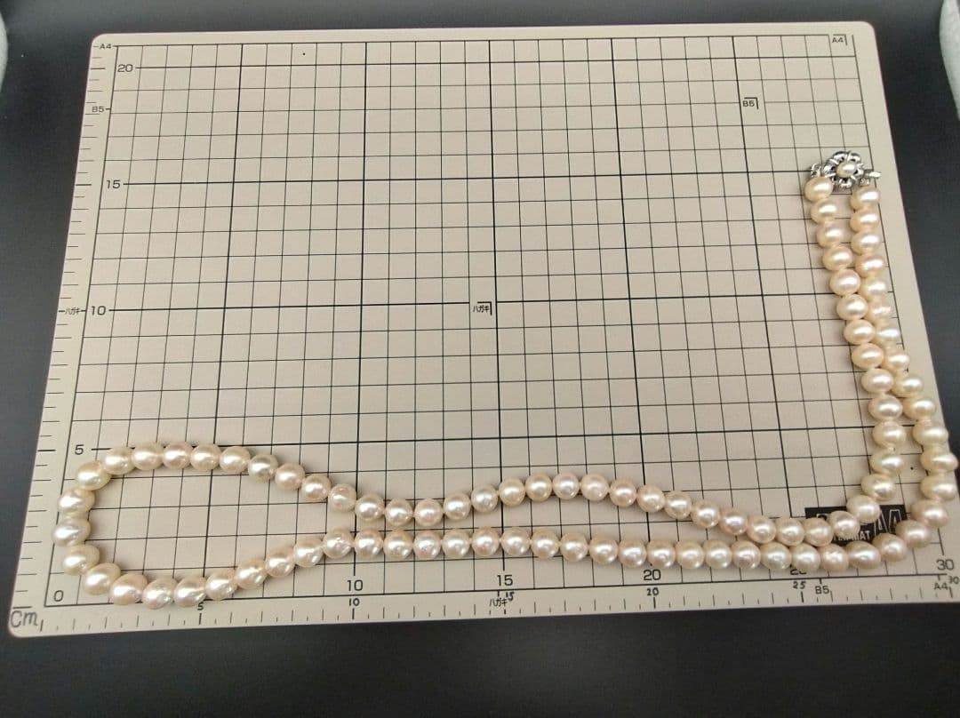 アコヤ真珠 大珠セミラウンド 9.2mm 87cm 99g silver ロング