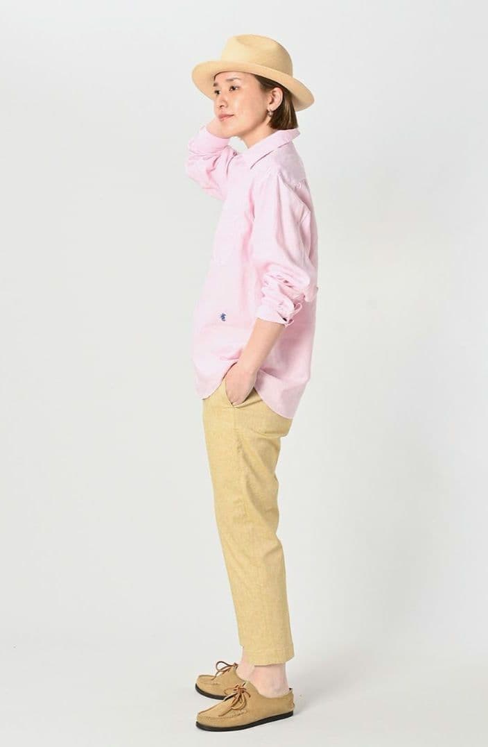 45R☆コットンストレッチ イージースリムパンツ/キャメル♪