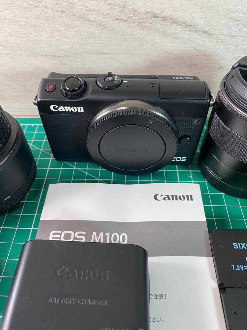 【美品】Canon EOS M100 ブラック レンズ複数本セット 動作確認済