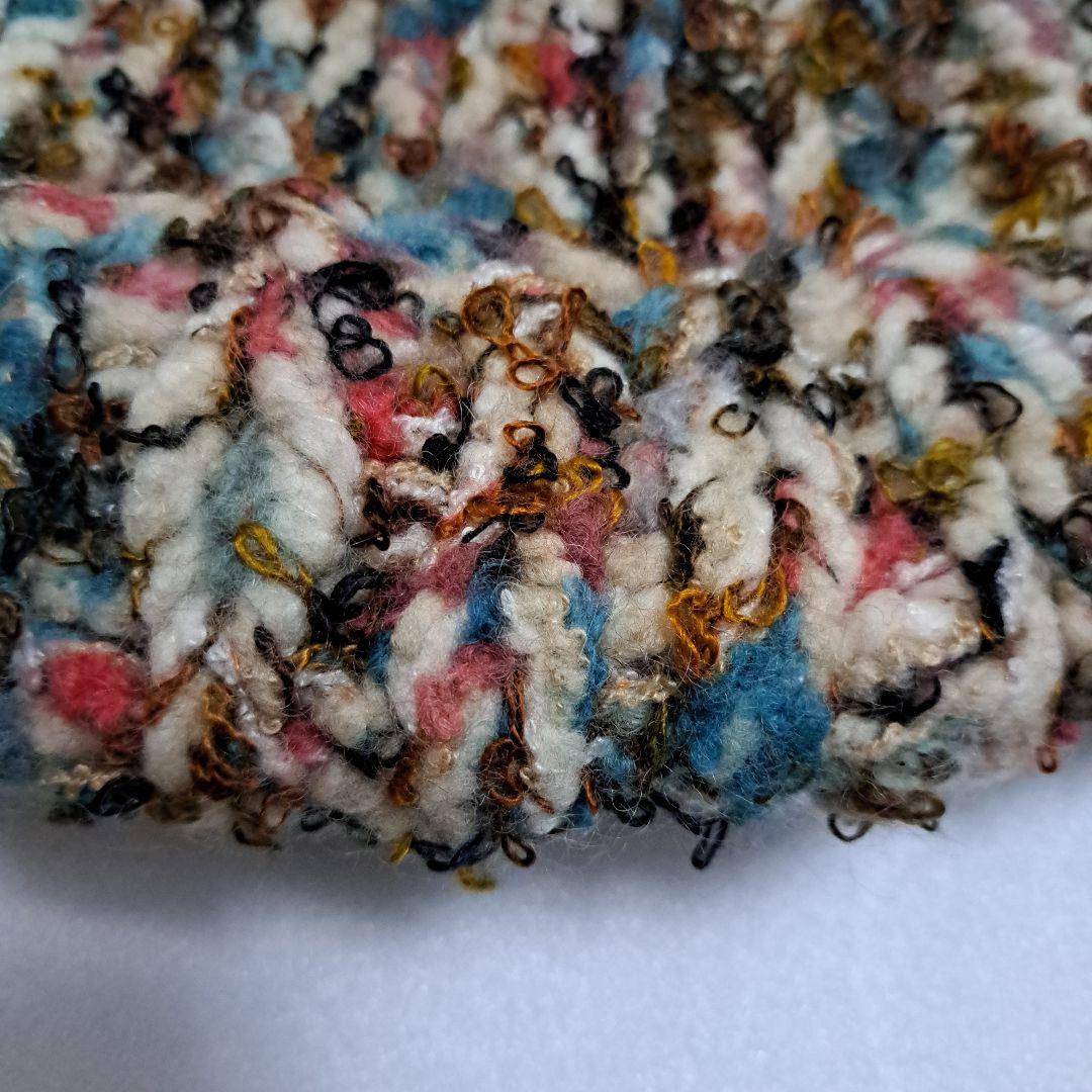 CA4LA フォックスファー　ニット帽　マルチカラー COCOOMO