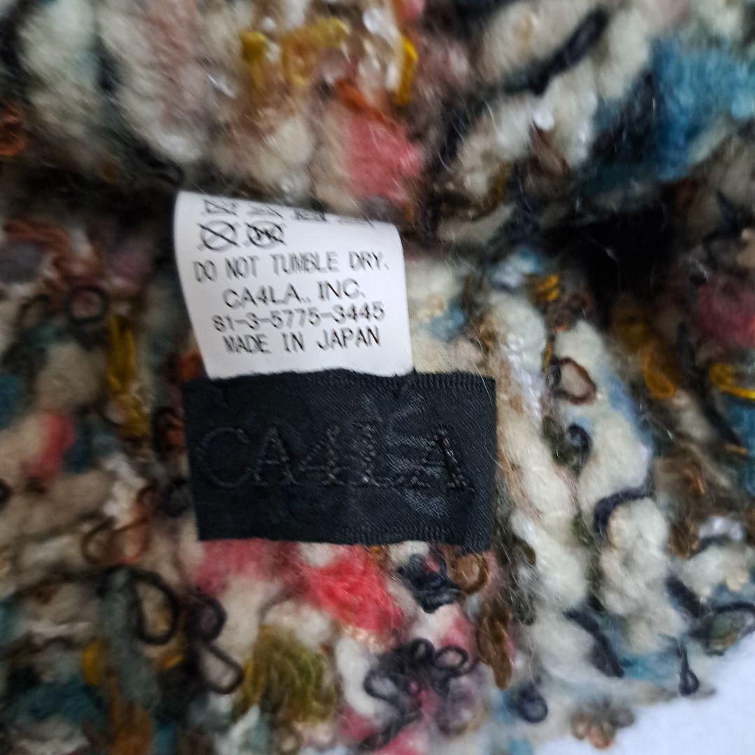 CA4LA フォックスファー　ニット帽　マルチカラー COCOOMO