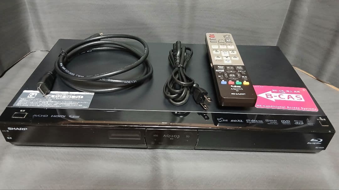 500GB シャープ AQUOS BDレコーダー☆BD-S520☆リモコン付