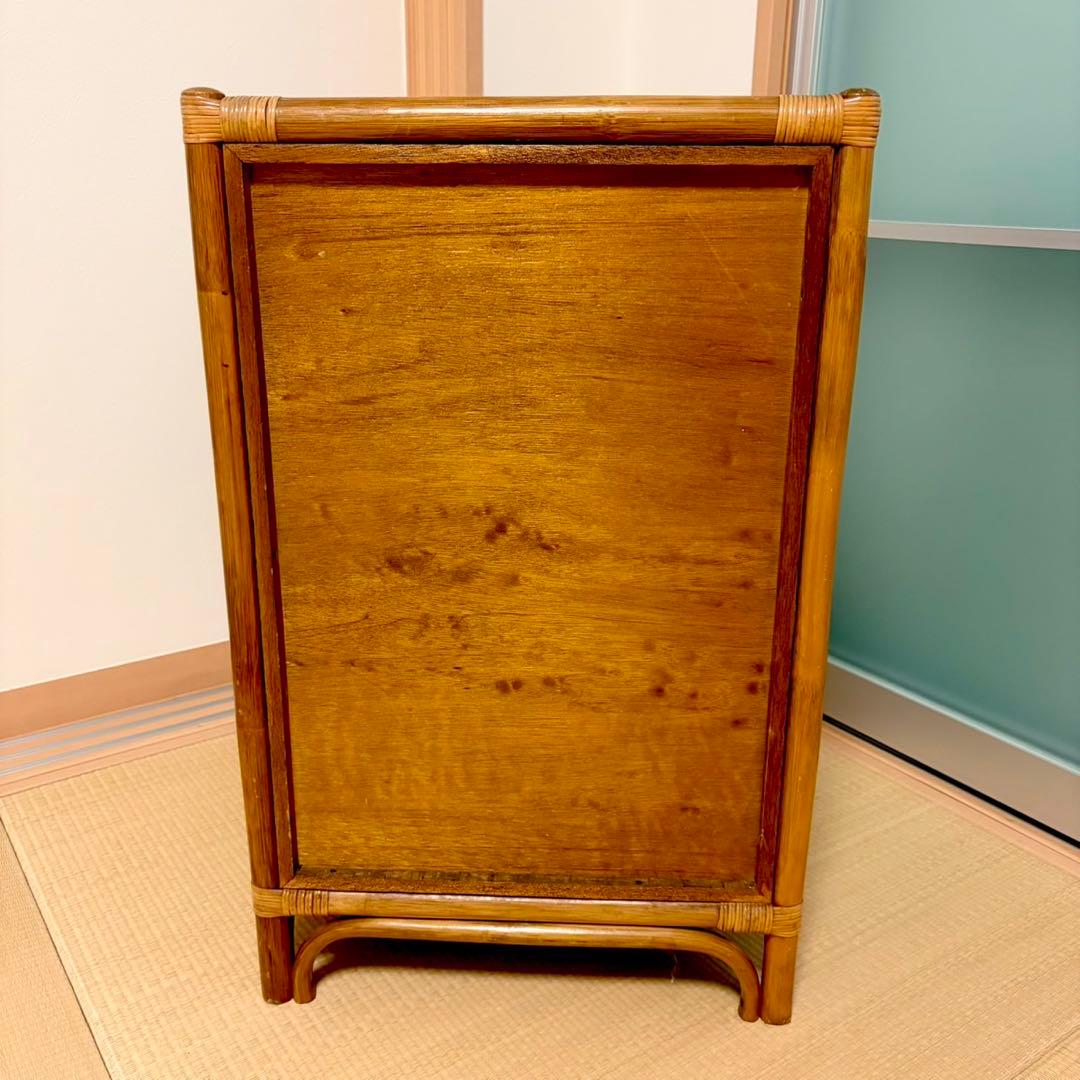 【美品】ラタンチェスト ４段 藤家具 高品質 ラタン チェスト