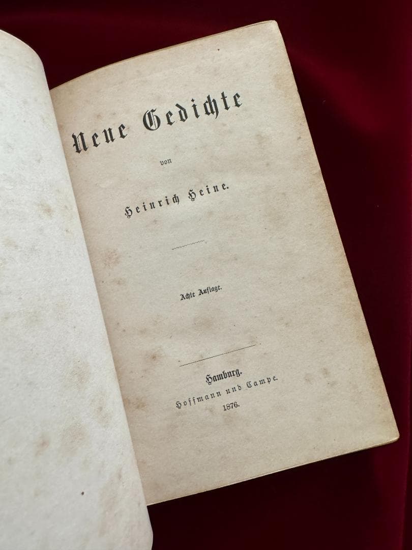 1876年　ハインリヒ・ハイネ　アンティーク　洋書　古書　ドイツ　レア