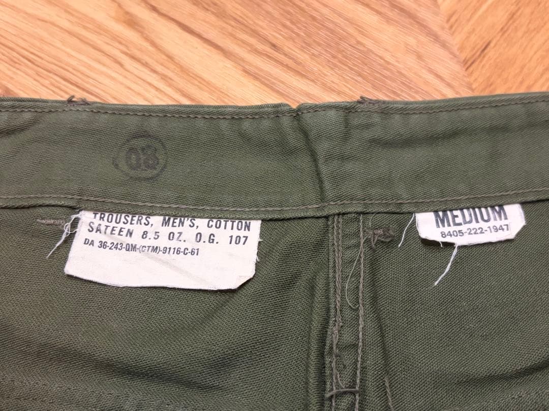 実物 60s US ARMY ベイカーパンツ 初期型 w32 サイドアジャスター