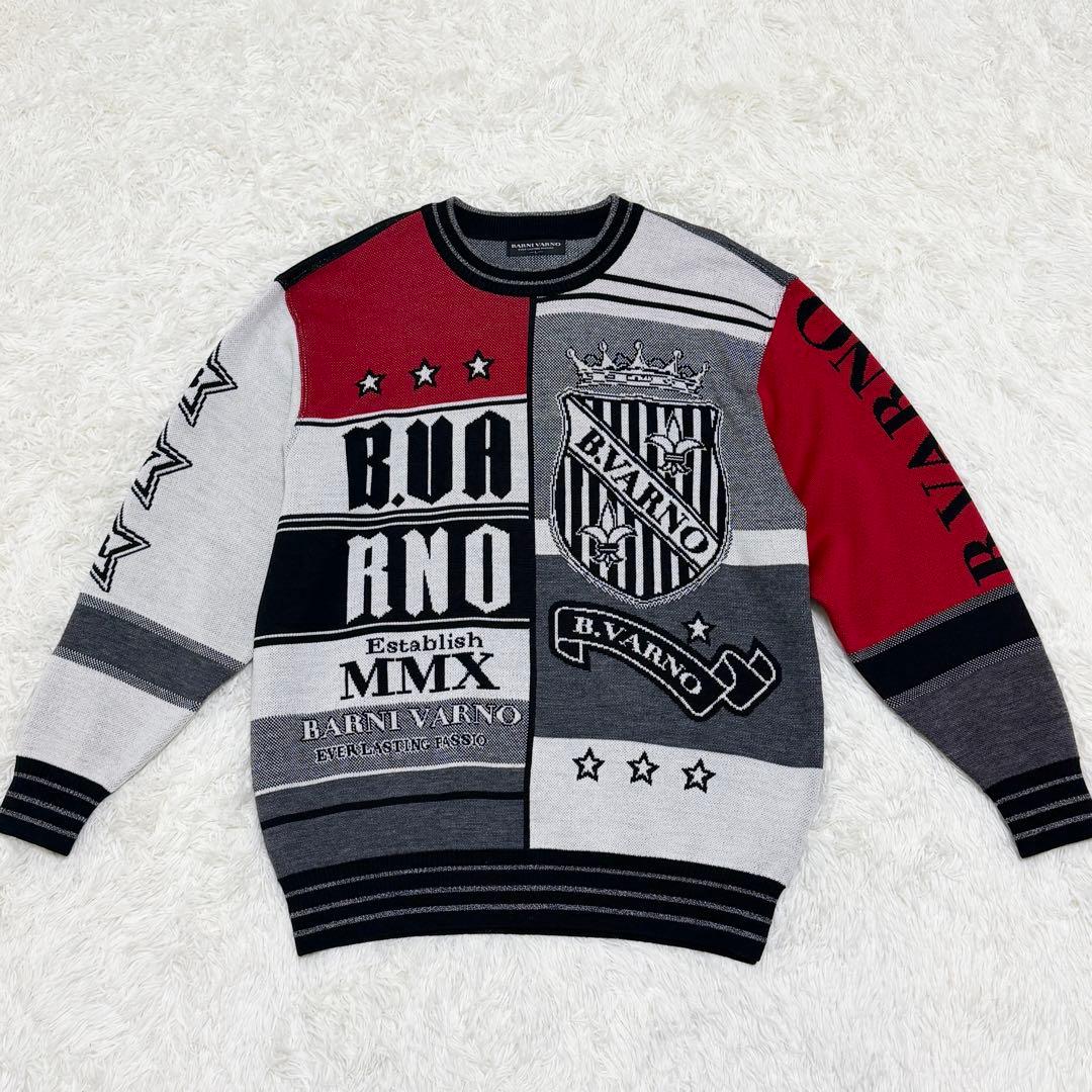 BARNI VARNO バーニヴァーノ ニット セーター 総柄 L