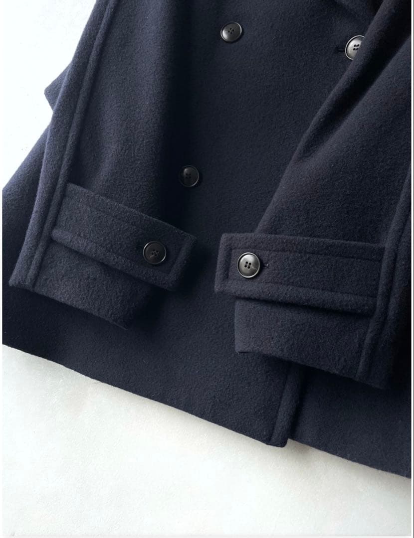 美品✨ミューニック　22AW 5.2万　メルトンPコート　紺