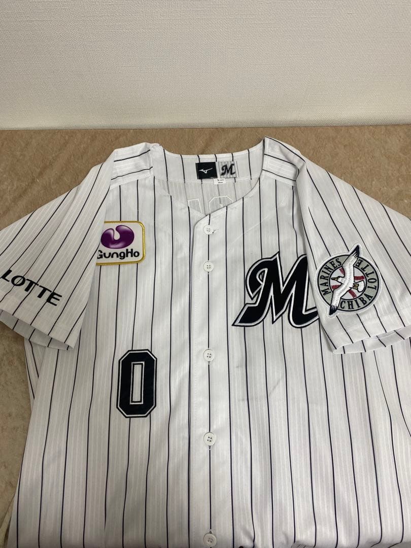 元千葉ロッテマリーンズ　荻野貴司選手　サイン入りユニフォーム　Lサイズ