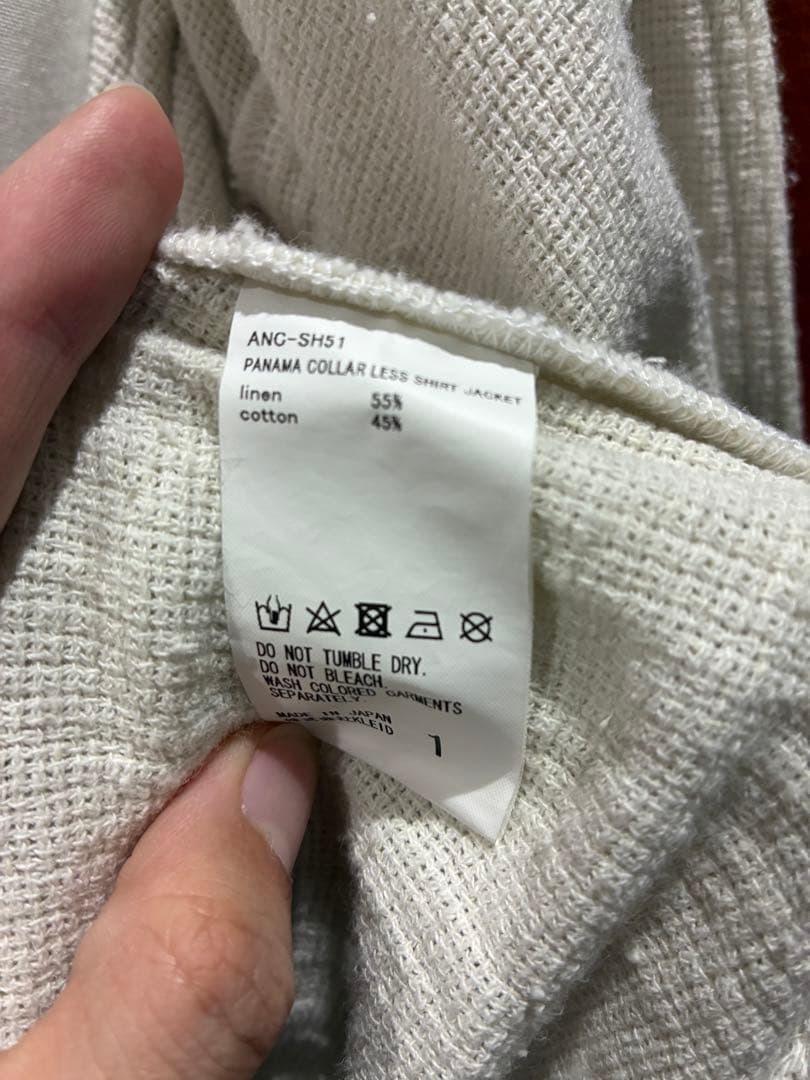 ジャケット・アウター ANCELLM PANAMA COLLAR LESS SHIRT JACKET