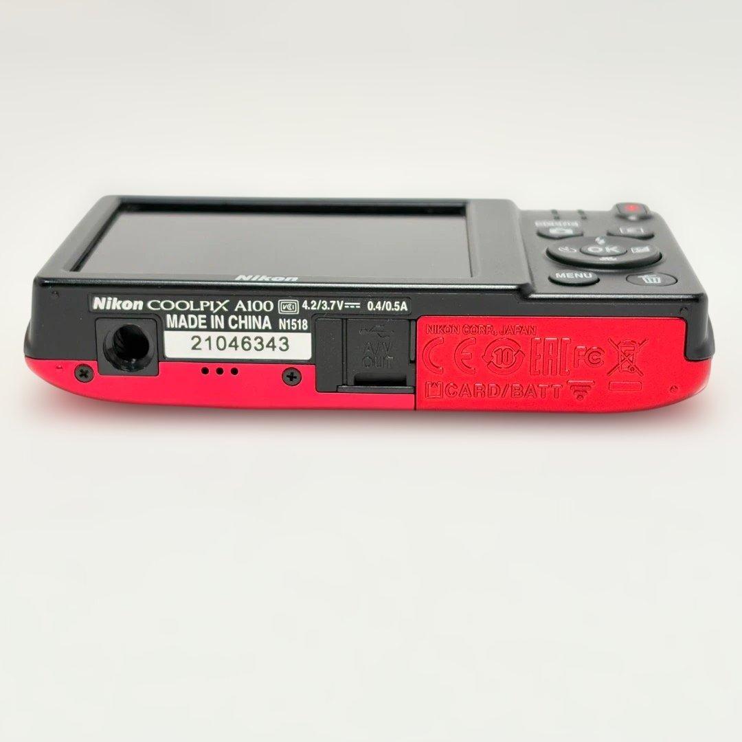 極上美品✨Nikon COOLPIX A100 レッド 動作確認済 未使用級✨