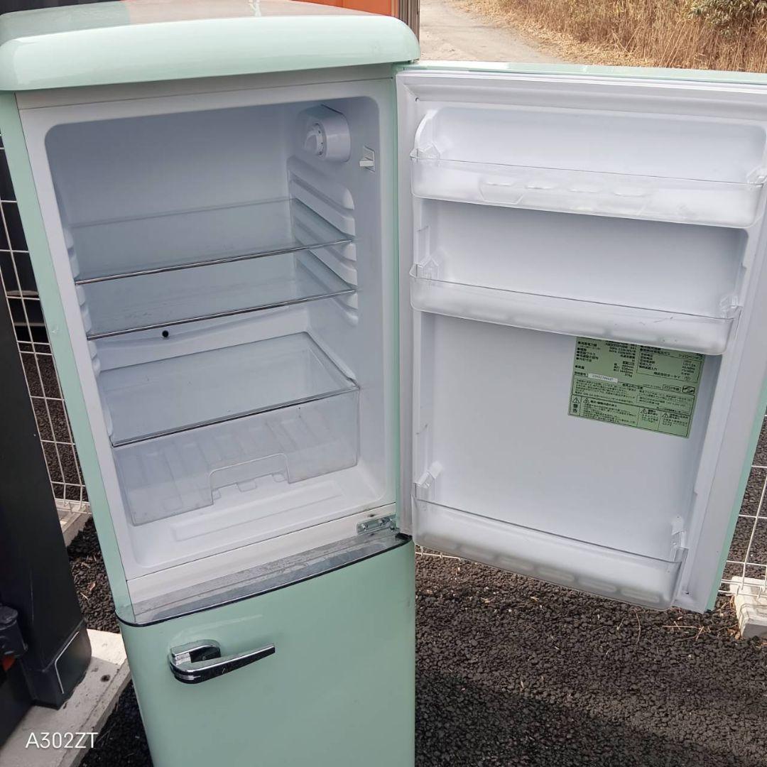 A029 送料設置無料　オーヤマレトロデザイン　スタイリッシュ　冷蔵庫　130L