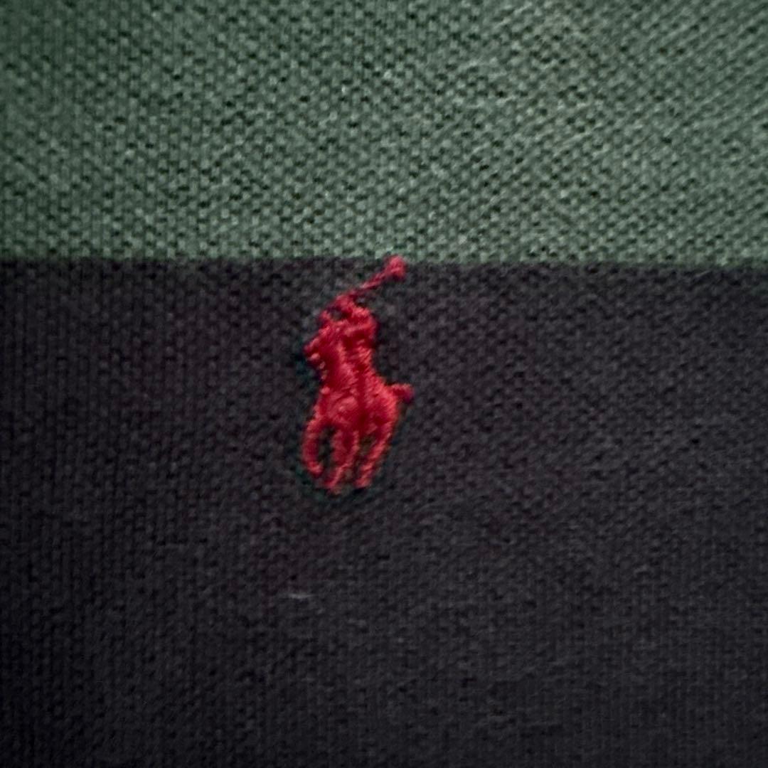 ラルフローレン　RALPH LAUREN ボーダー長袖ポロシャツ　古着　90s
