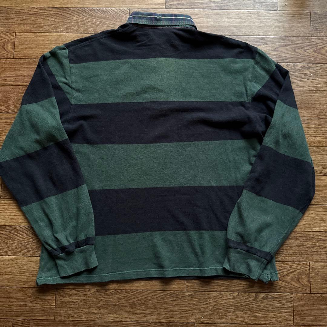 ラルフローレン　RALPH LAUREN ボーダー長袖ポロシャツ　古着　90s