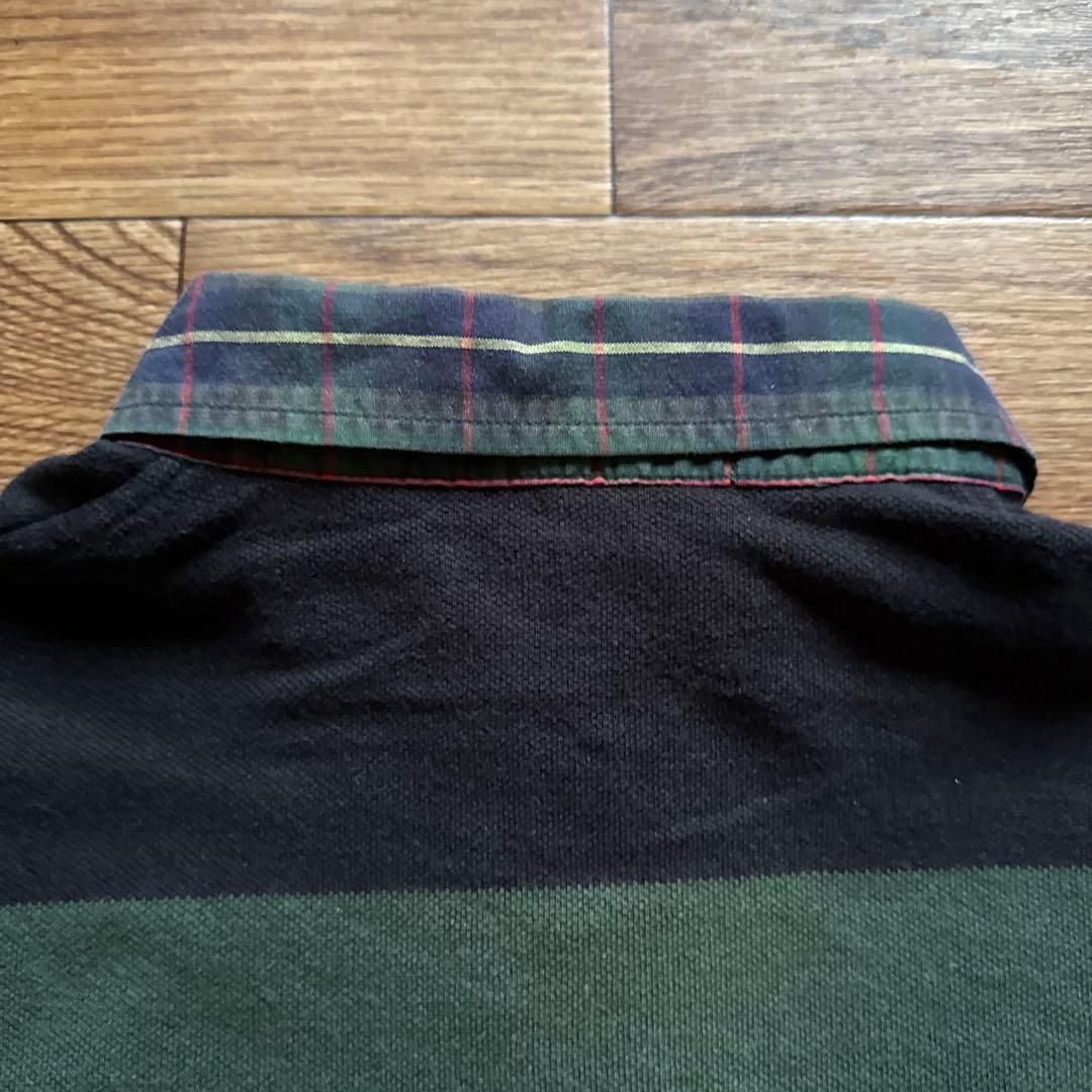 ラルフローレン　RALPH LAUREN ボーダー長袖ポロシャツ　古着　90s