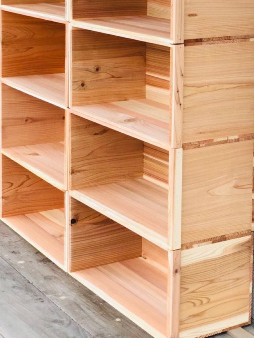 新品 りんご箱 6箱 // 木箱 本棚 収納 陳列 ケース まとめ売り 什器