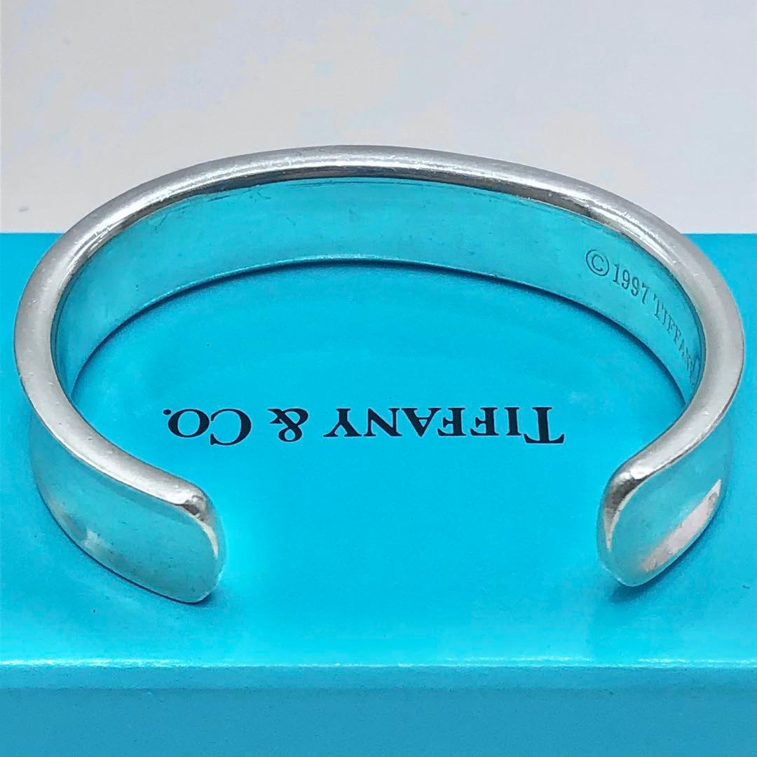 【美品】ティファニー　ナロー　カフ　バングル　1837　ワイド　シルバー925