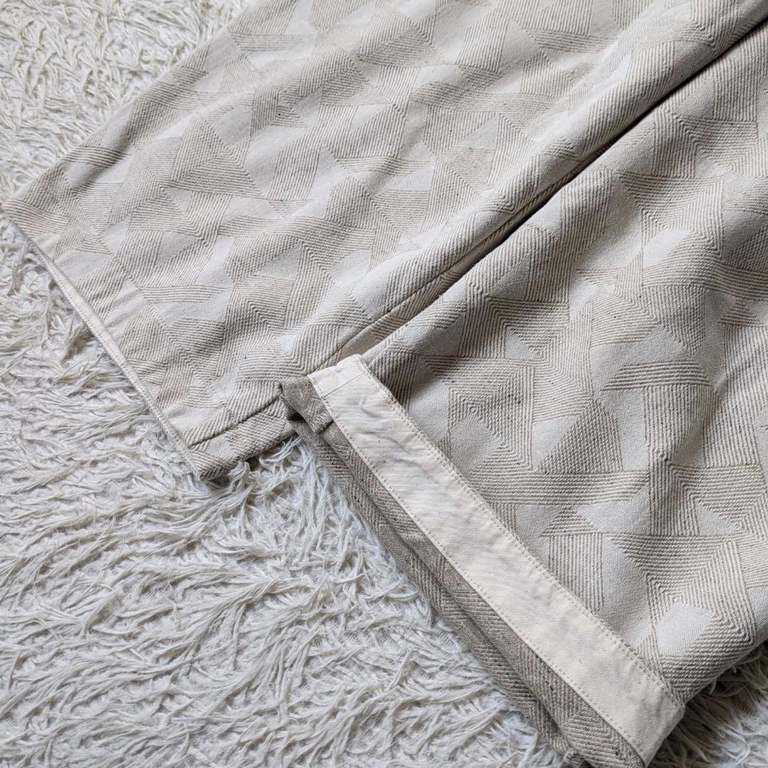 tumugu:/ツムグ　幾何学柄ジャガードパンツ　キナリ　播州織　Free