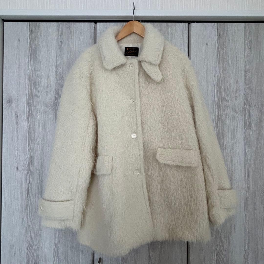 Haru　Kastane シャギーコート　アイボリー