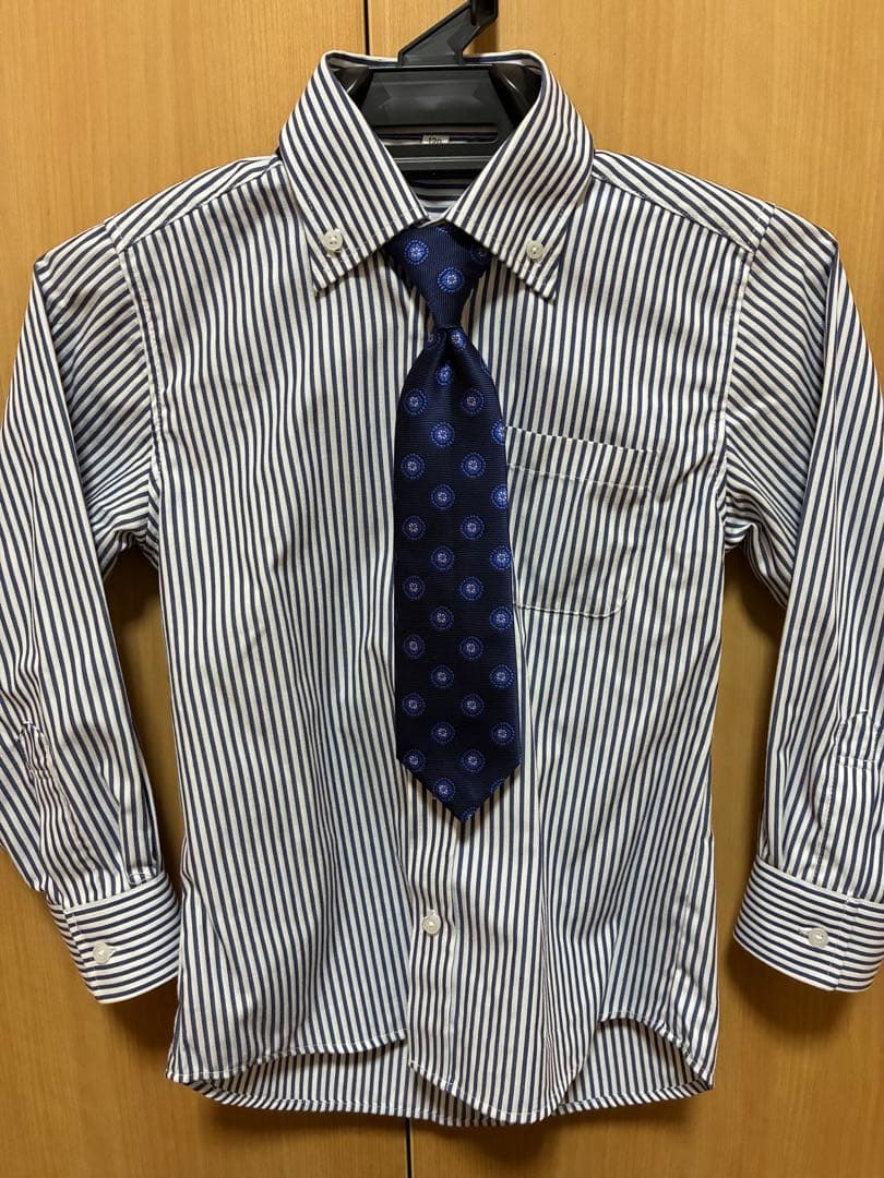 キッズ フォーマルスーツ ネイビー チェック120センチ　美品　7点セット