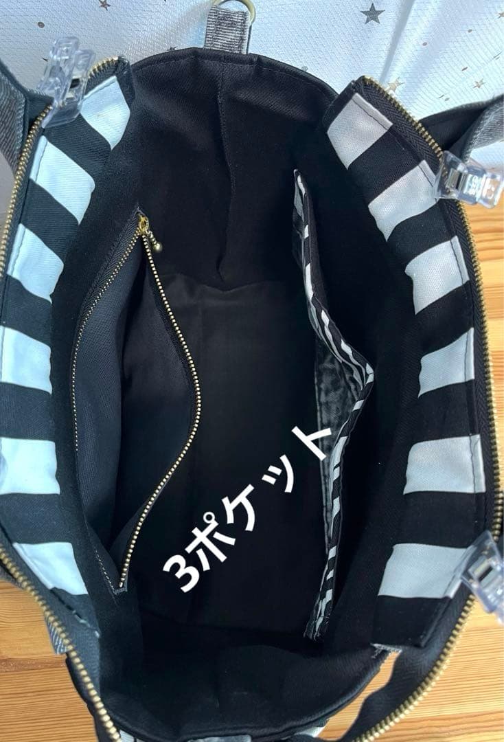 グレーデニムリメイクバッグ（L）No.799☆ハンドバッグ　マザーズバッグ