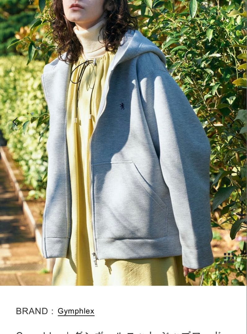 Gymphlex ダンボールニット ジップフードジャケット