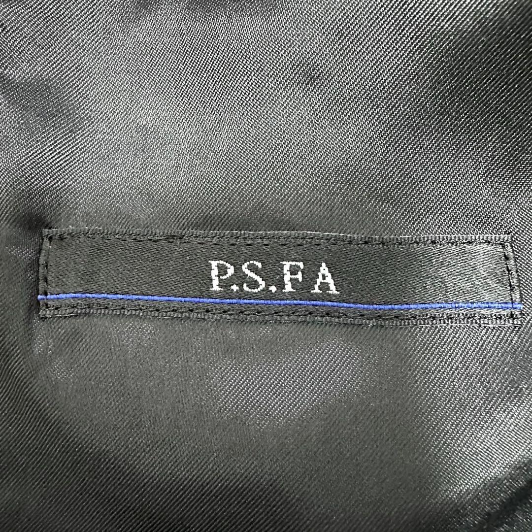 【美品】P.S.FA スーツ 3ピース ブラック 背抜き サイズ92Y6