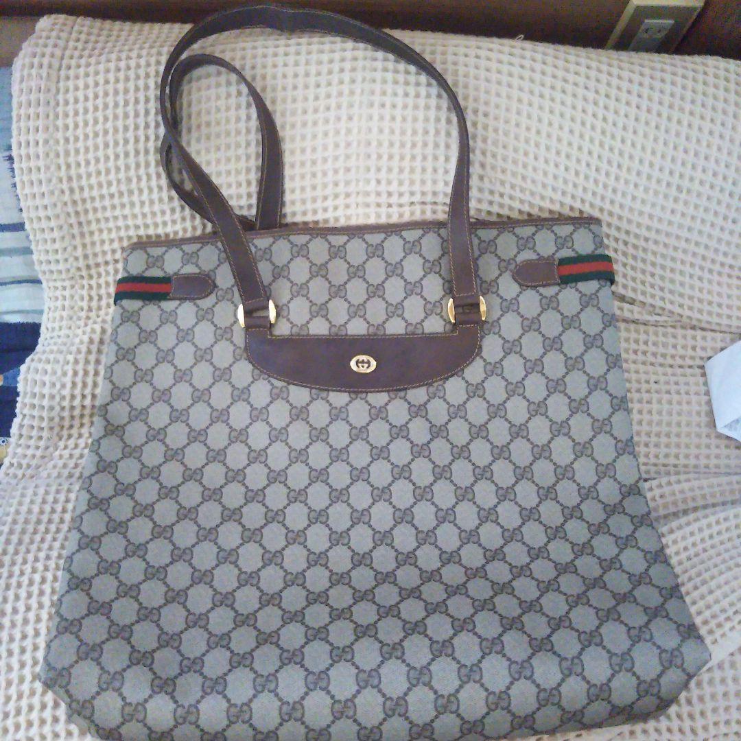【大幅値下げ!】Gucci トートバッグ グ ロゴ柄　ヴィンテージ廃盤　男女兼用