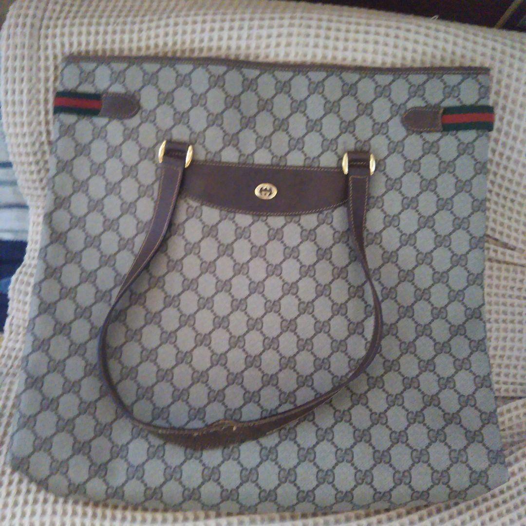 【大幅値下げ!】Gucci トートバッグ グ ロゴ柄　ヴィンテージ廃盤　男女兼用