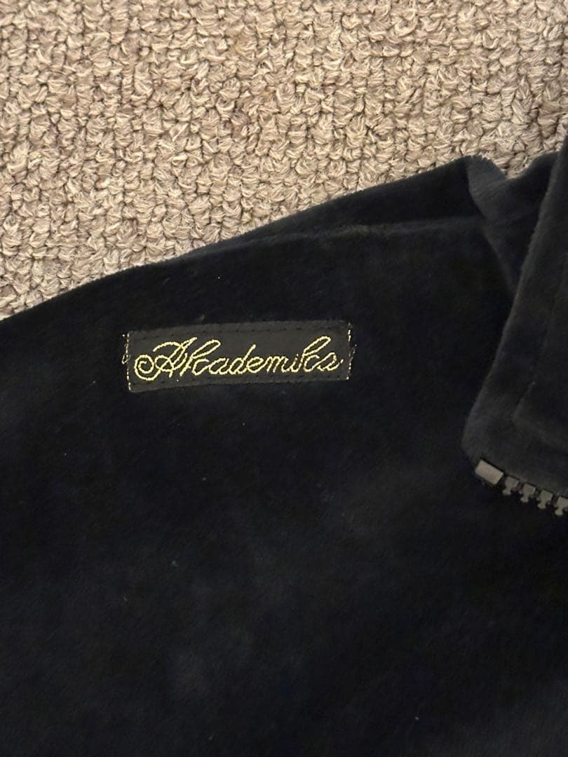レア！ AKADEMIKS アカデミクス ベロア セットアップ 黒 上下 L