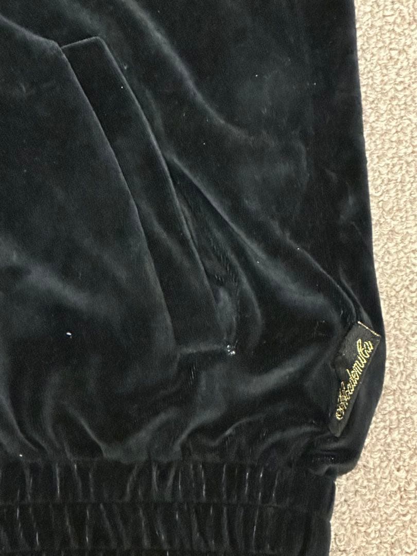 レア！ AKADEMIKS アカデミクス ベロア セットアップ 黒 上下 L