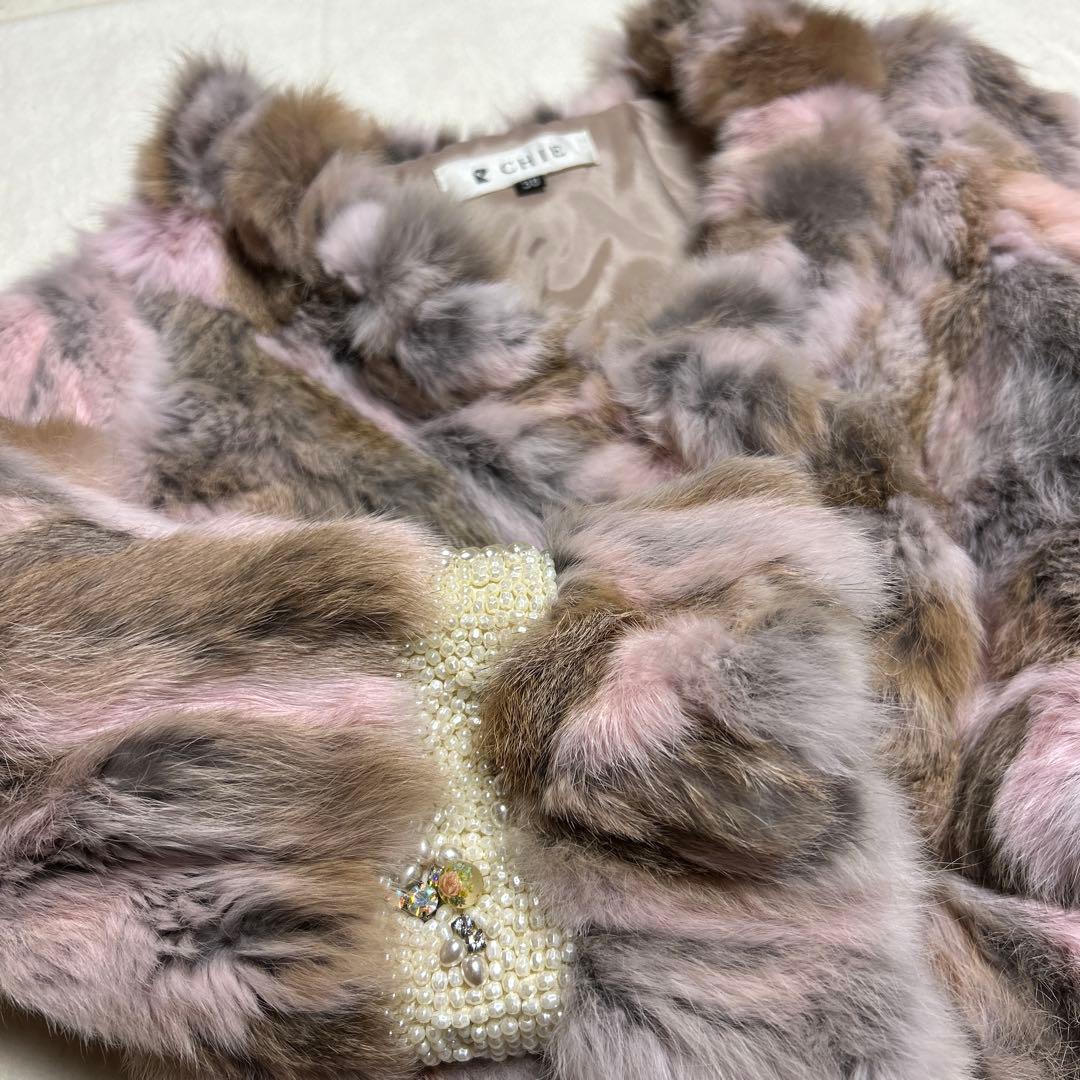 バレンタイン期間限定CHIE ファーコート ピンク・ブラウン系