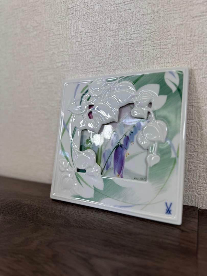 Meissen マイセン 立体プラーク　陶板　プレート　飾り皿　洋食器