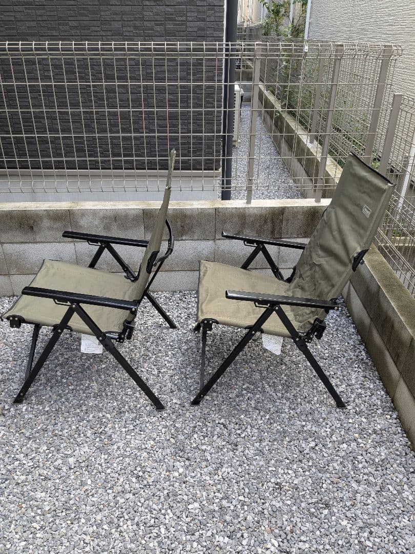コールマン レイチェア セット オリーブ 中古