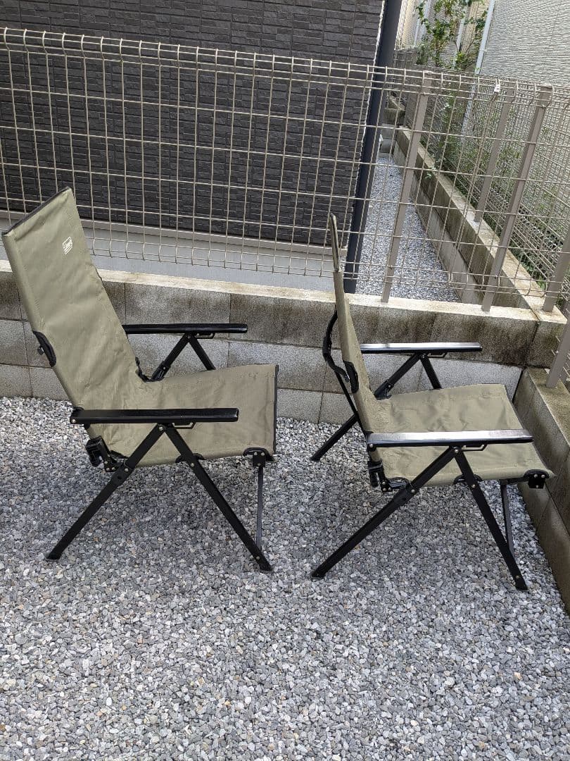 コールマン レイチェア セット オリーブ 中古