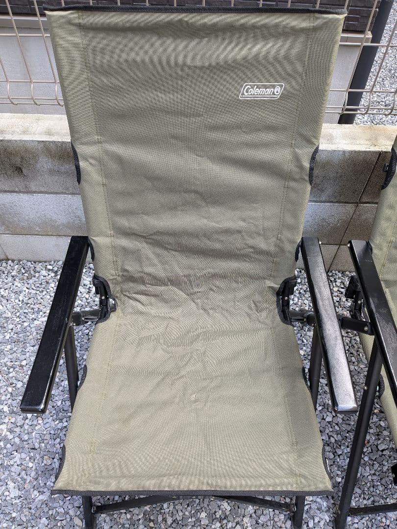 コールマン レイチェア セット オリーブ 中古