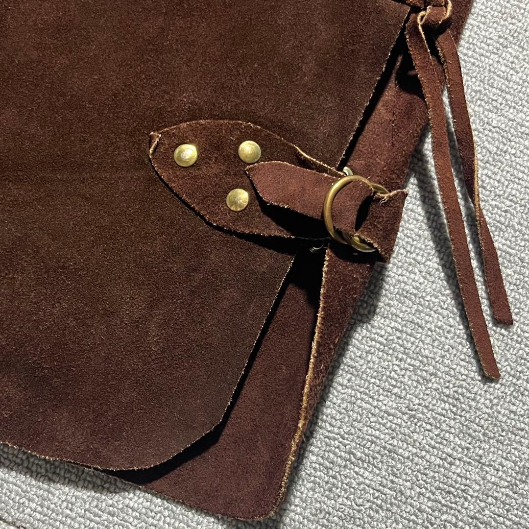 70s 80s ヴィンテージ スエードレザー 編み込み ウエスタン ベスト レア