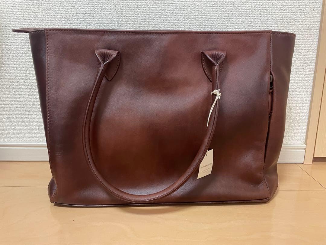 【新品未使用品】マザーハウス　アンティークボックストート　アンティークブラウン