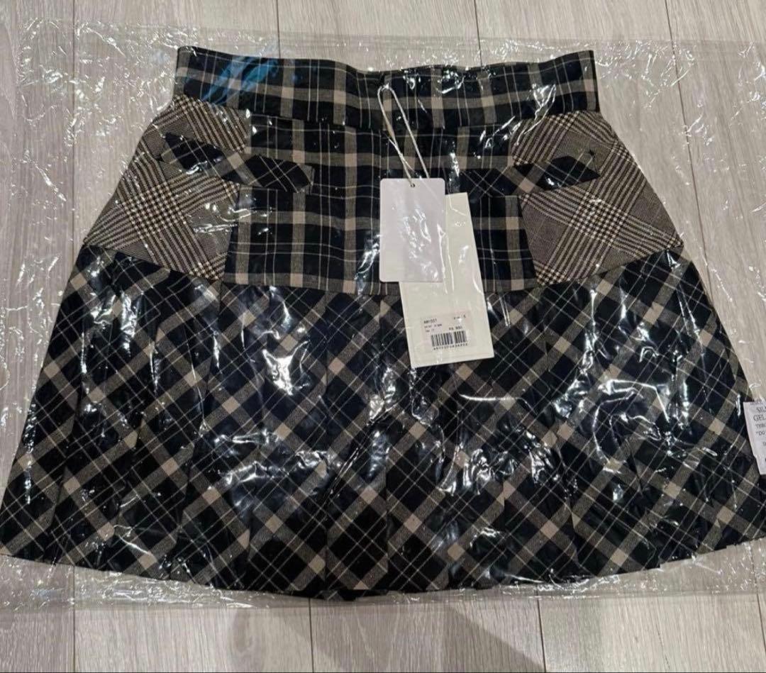 andmary Cococheckpleatsskirt アンドマリーチェック
