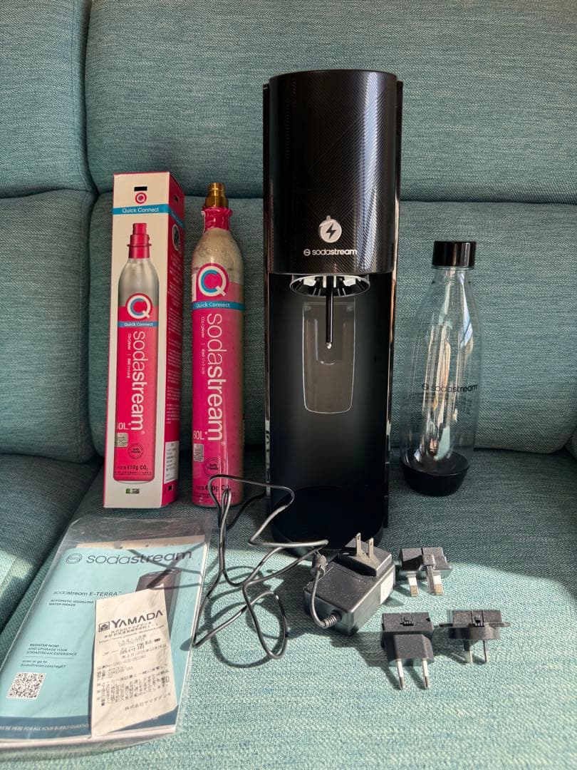 sodastream E-TERRA 炭酸水メーカー黒✨新品ガスシリンダー付き