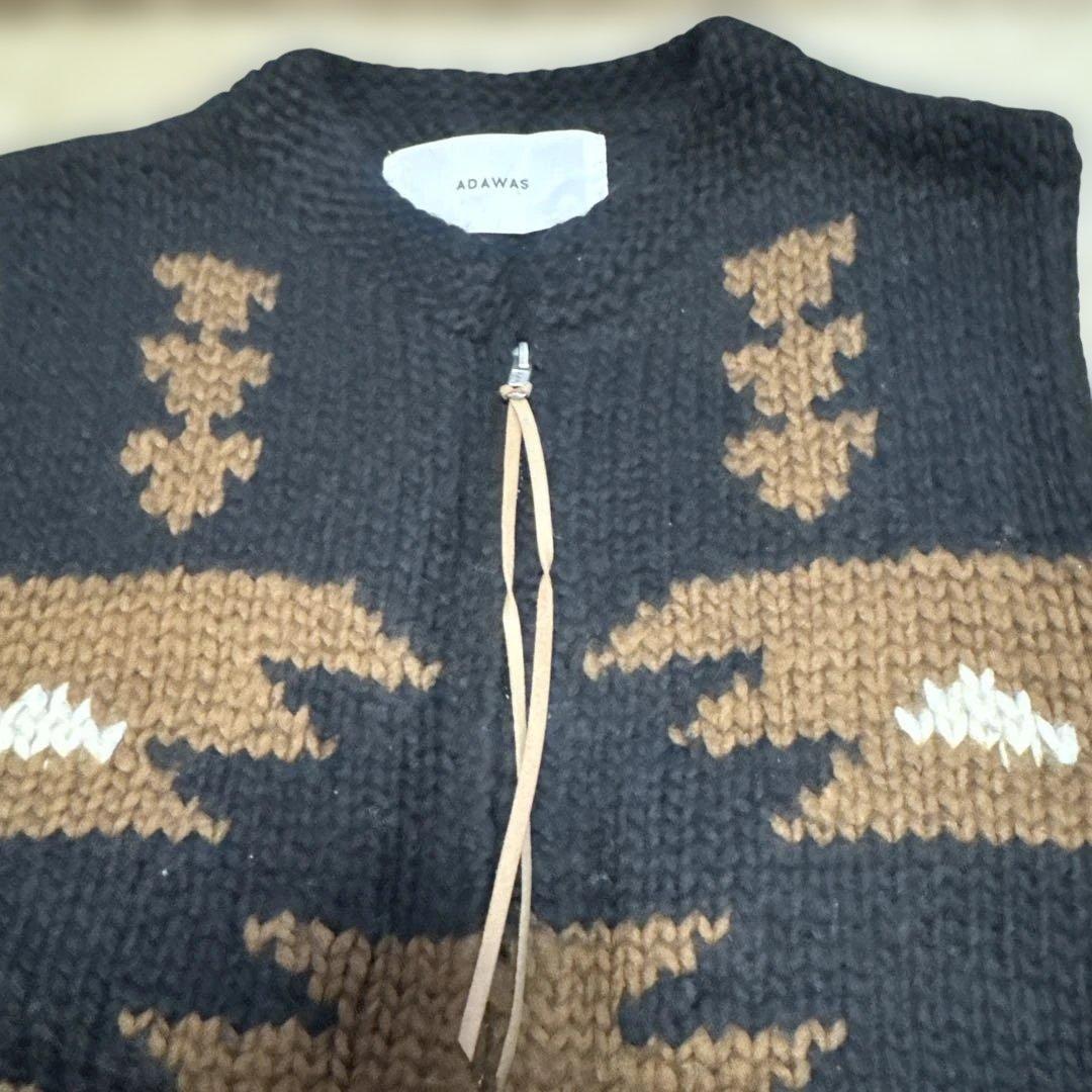 ADAWAS 幾何学模様 ニットベスト