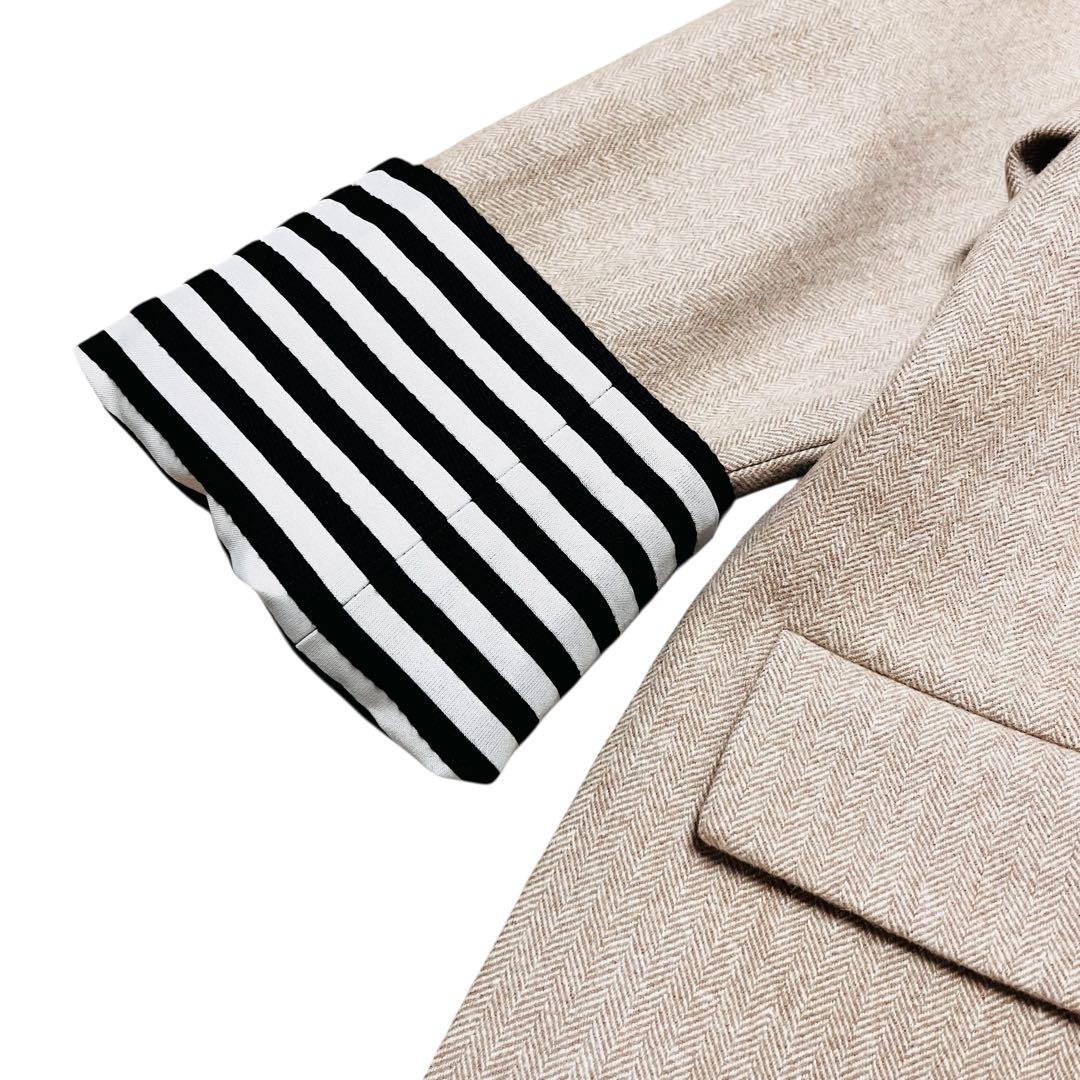 新品タグ付　ボーダーズアットバルコニー ウールへリンボーンジャケット ベージュ