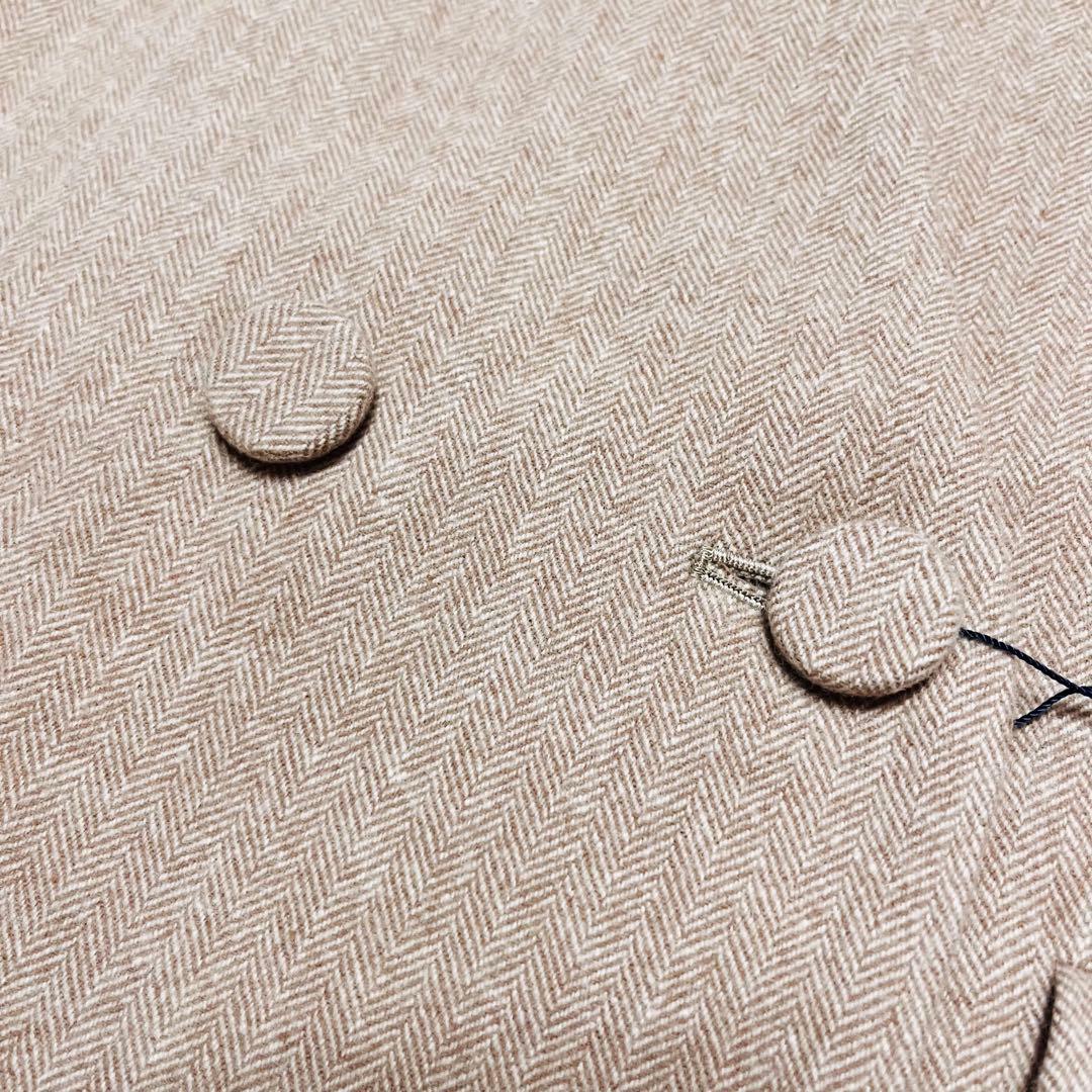 新品タグ付　ボーダーズアットバルコニー ウールへリンボーンジャケット ベージュ