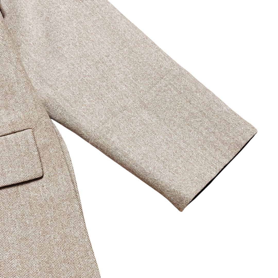 新品タグ付　ボーダーズアットバルコニー ウールへリンボーンジャケット ベージュ